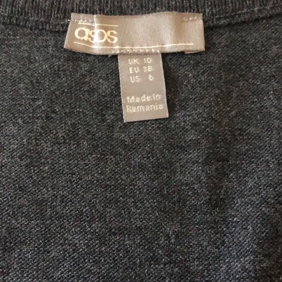 ASOS Gray V Neck Sweater - Picture 4 of 4
